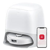 Roborock - Qrevo Curv Wi-Fi Connected Robot Vacuum and Mop with Dual Anti-Tangle System and 18,500 Pa Suction Power - White